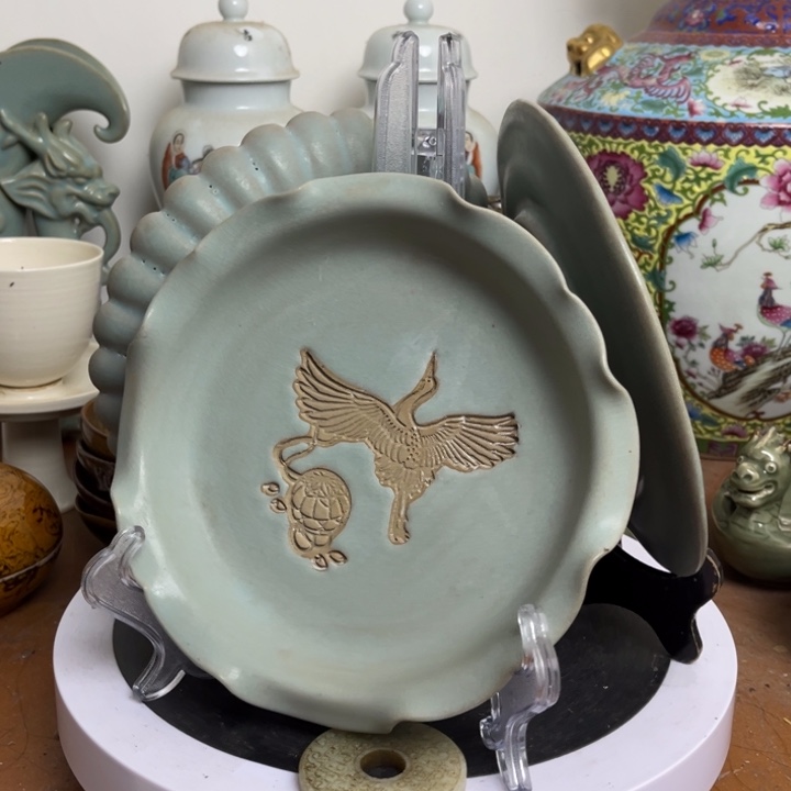 紫砂花瓶瓷器瓷器