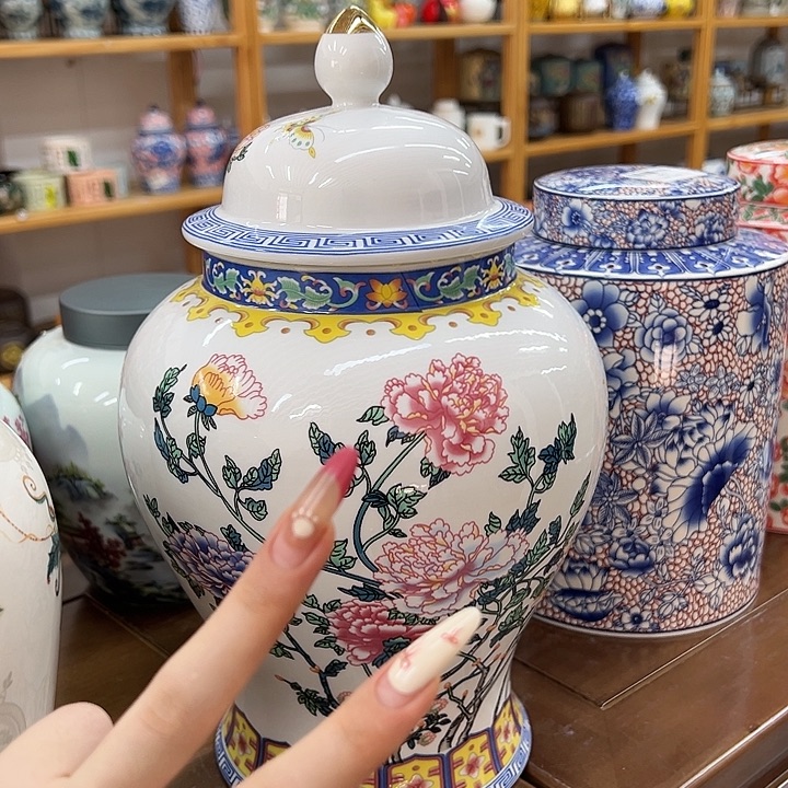 瓷片茶叶罐罐罐两个哦哦哦