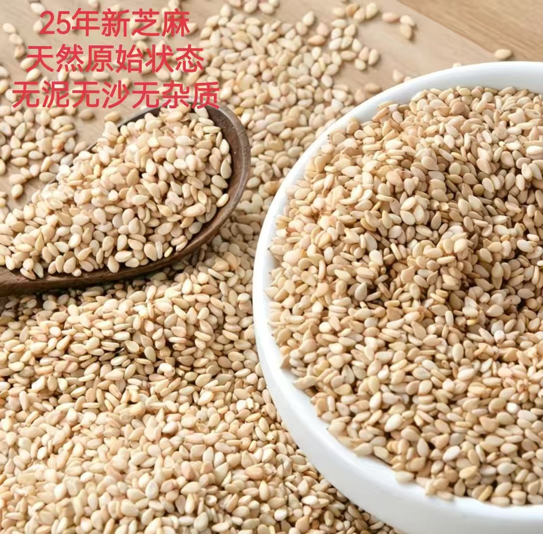 安徽新鲜芝麻叶25年新芝麻自留种种植无泥无沙无杂质带皮发货