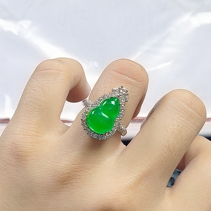 【聚宝严选】B10绿葫芦戒指时尚精美精致气质百搭