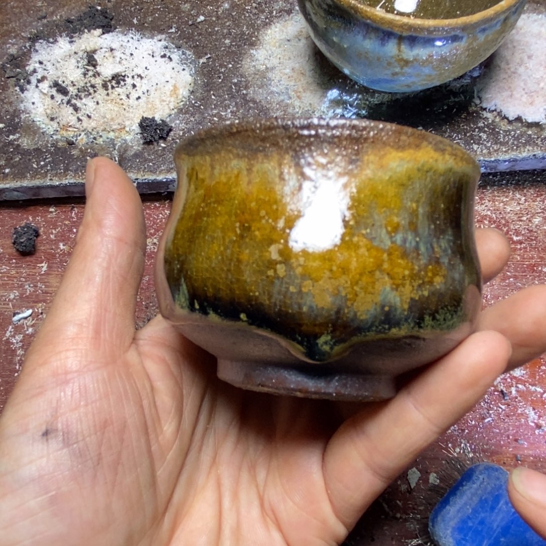 茶盏柴烧建盏茶盏茶杯129