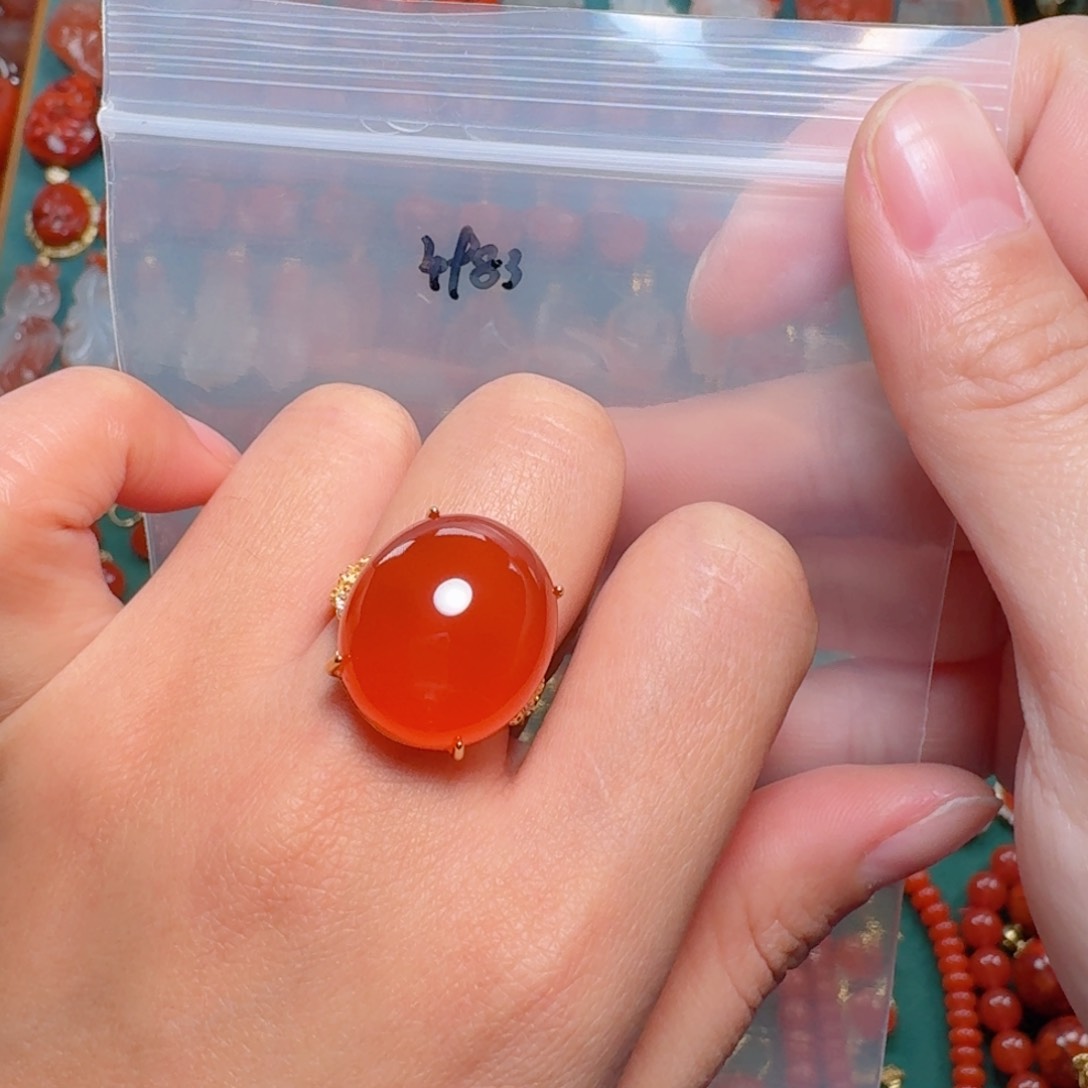 南红玛瑙南红银S925镶嵌