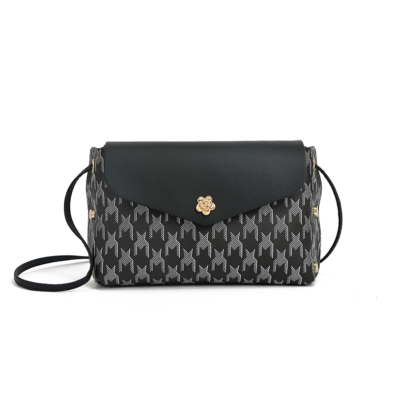 新款千鸟格女士单肩斜挎通勤简约手机包