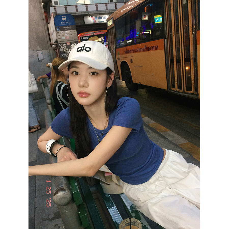 张贝贝 半熟 idol 澳洲天丝+亚麻 ins 风修身短T