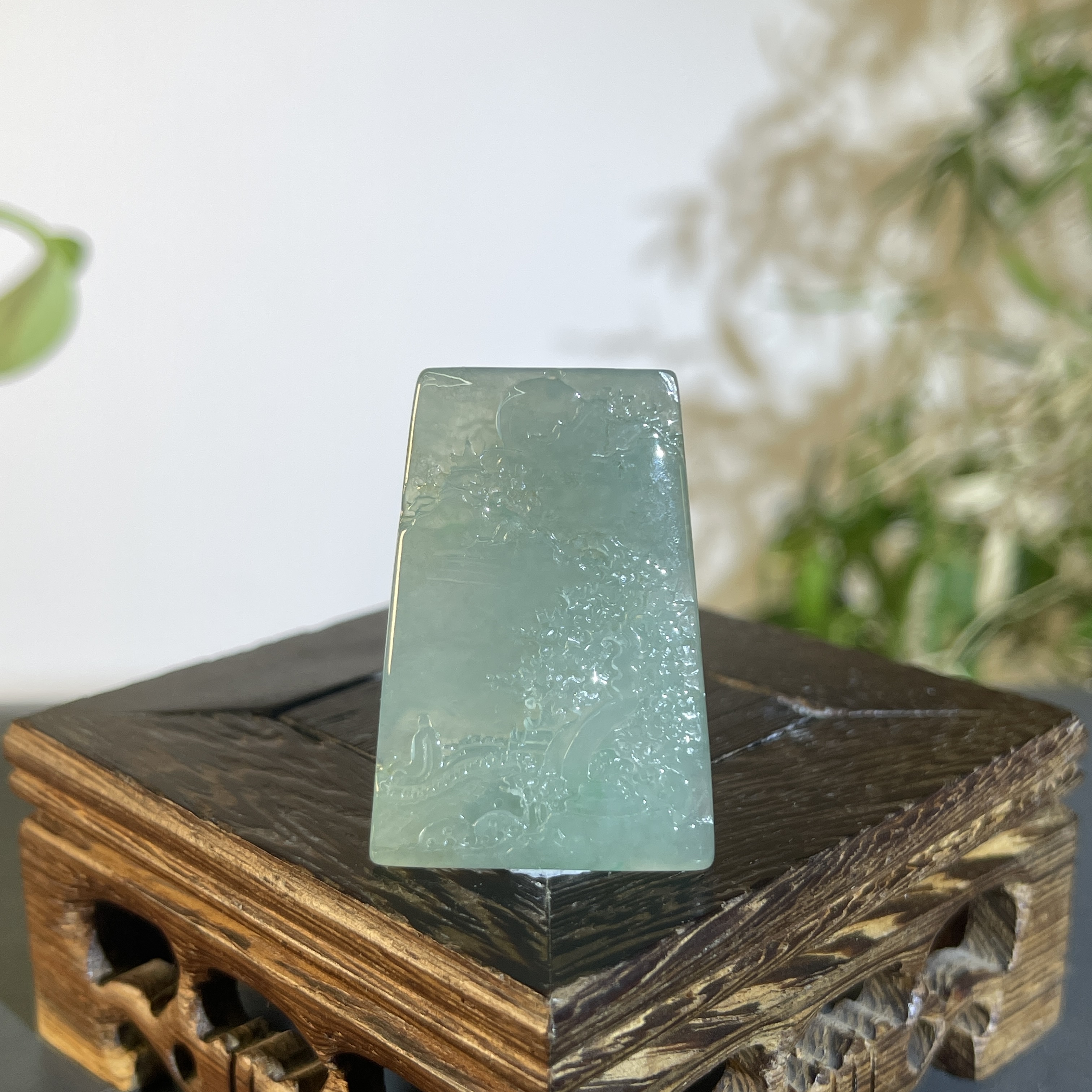 JTW16-32 天然缅甸A货翡翠  山水牌