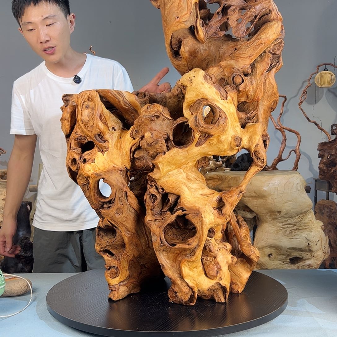 大***饰香榧木皖南根雕222自然一体