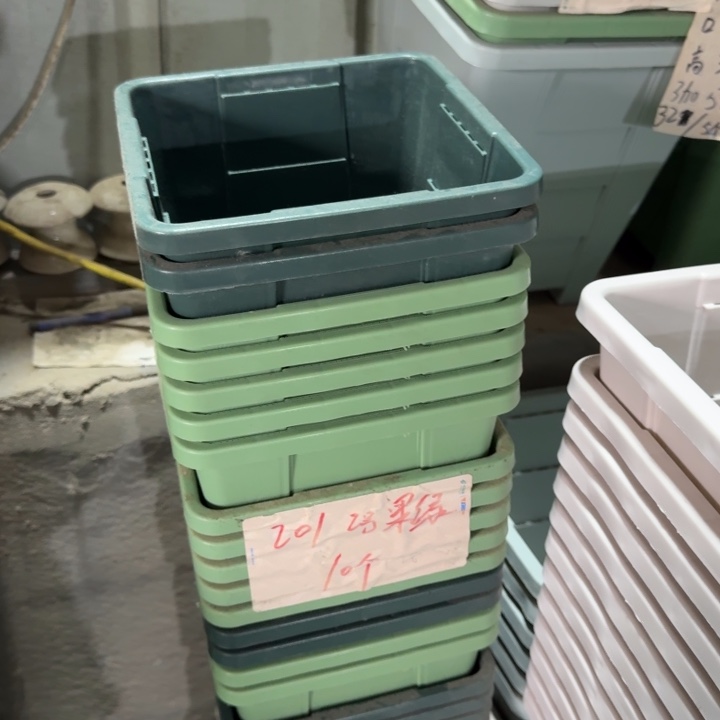 方19口径10个无托浅绿有灰