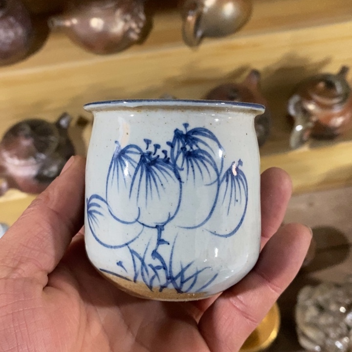 杯柴烧手工制作花瓶