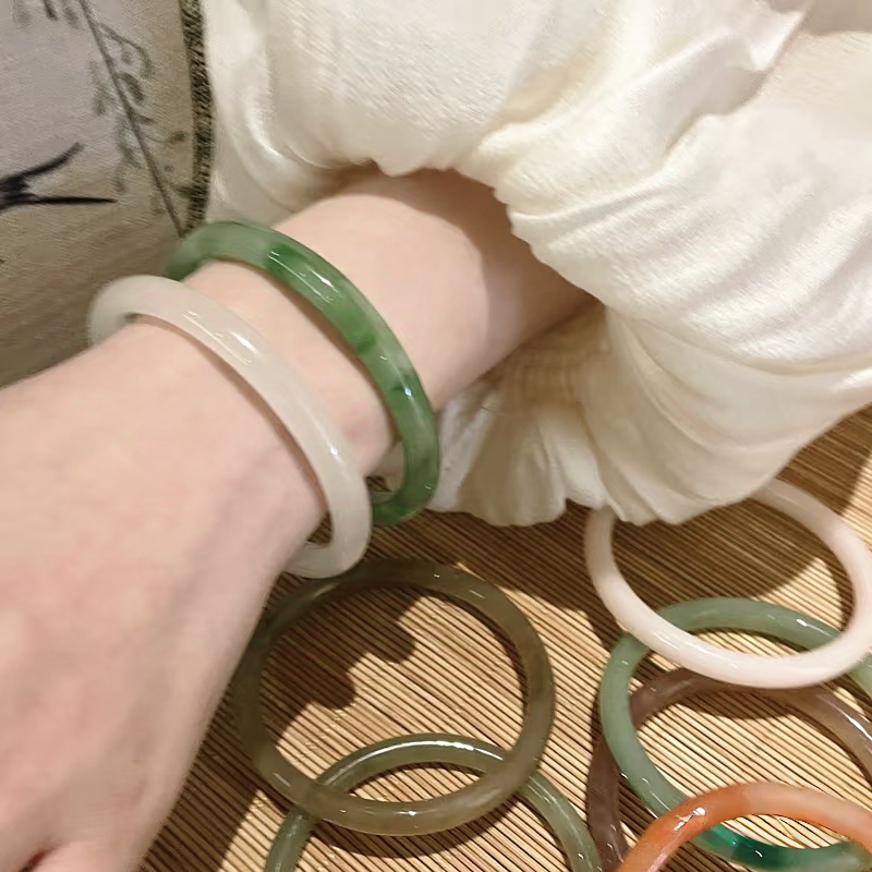 非金属玻璃手镯 皇后镯 对对碰（粗度12mm＋）