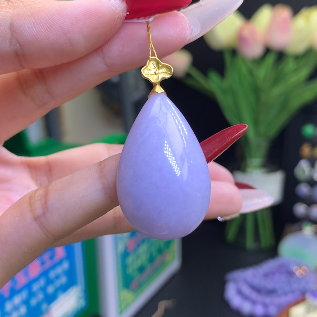 翡翠颈饰18K金镶嵌天然