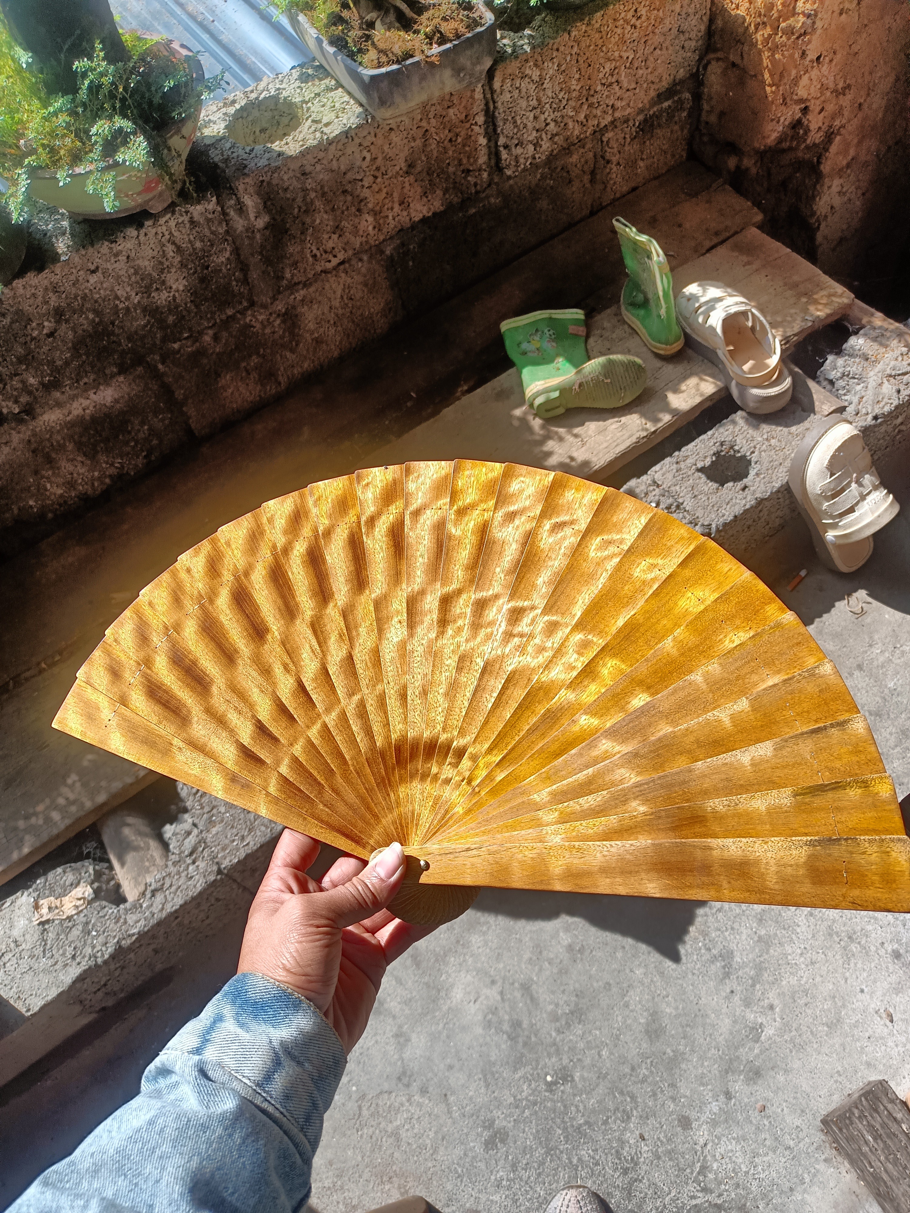 小叶桢楠扇自用摆件收藏送礼佳品长25扇开44