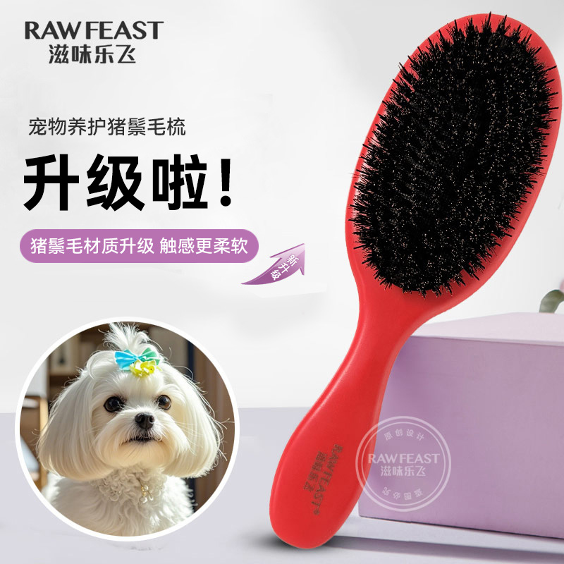 滋味乐飞赛级美容梳宠物养护猪鬃毛梳好物推荐家长宠物必备物品