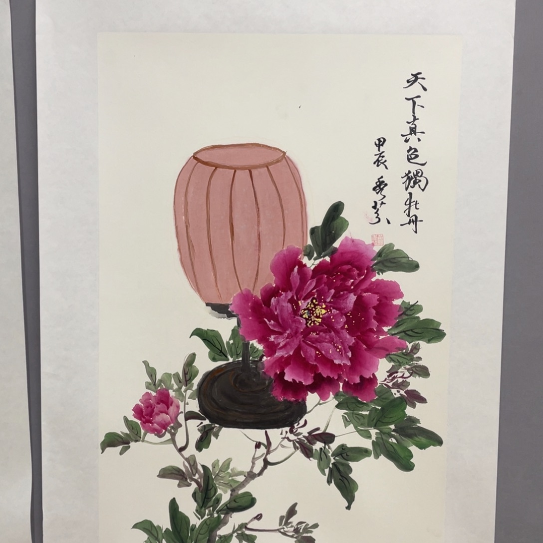 国画艺术家真人手绘