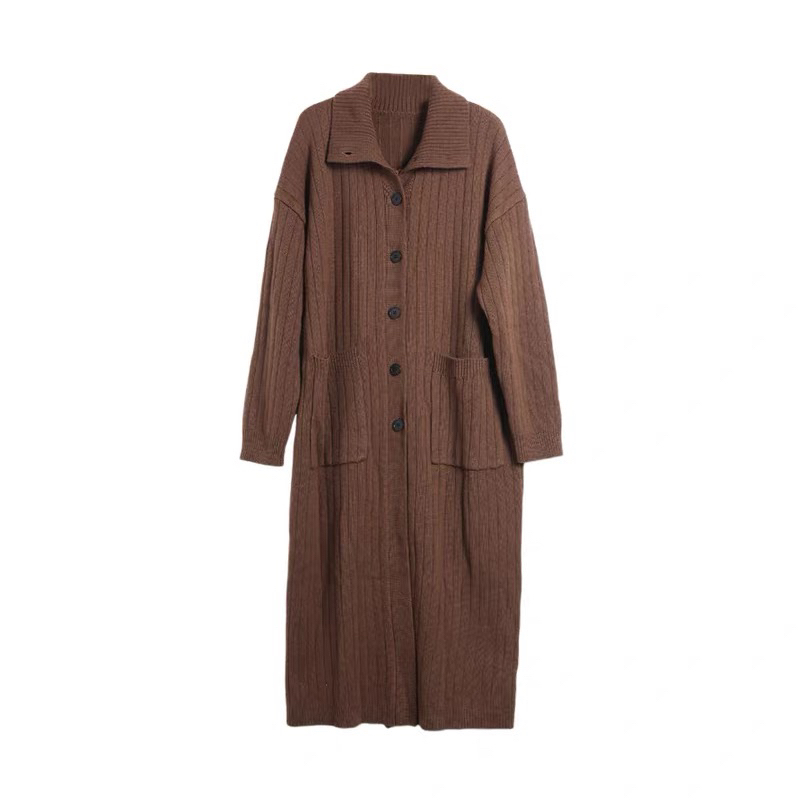 8451新款宽松慵懒中长款针织薄保暖时尚秋冬羊毛衣外套