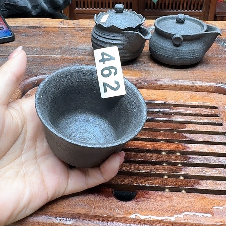 纯手工制作粗陶茶具