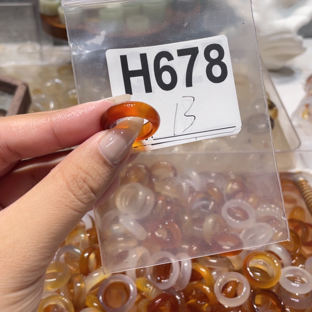 玛瑙/玉髓未镶嵌戒指678