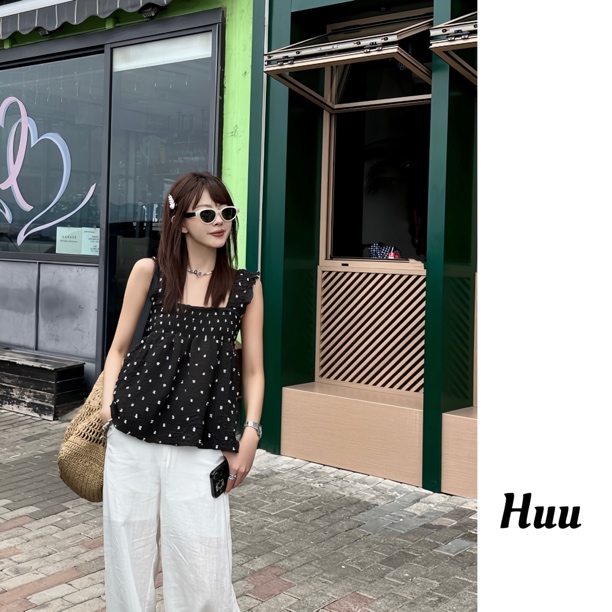 Huu波点背心 宽带上衣52709