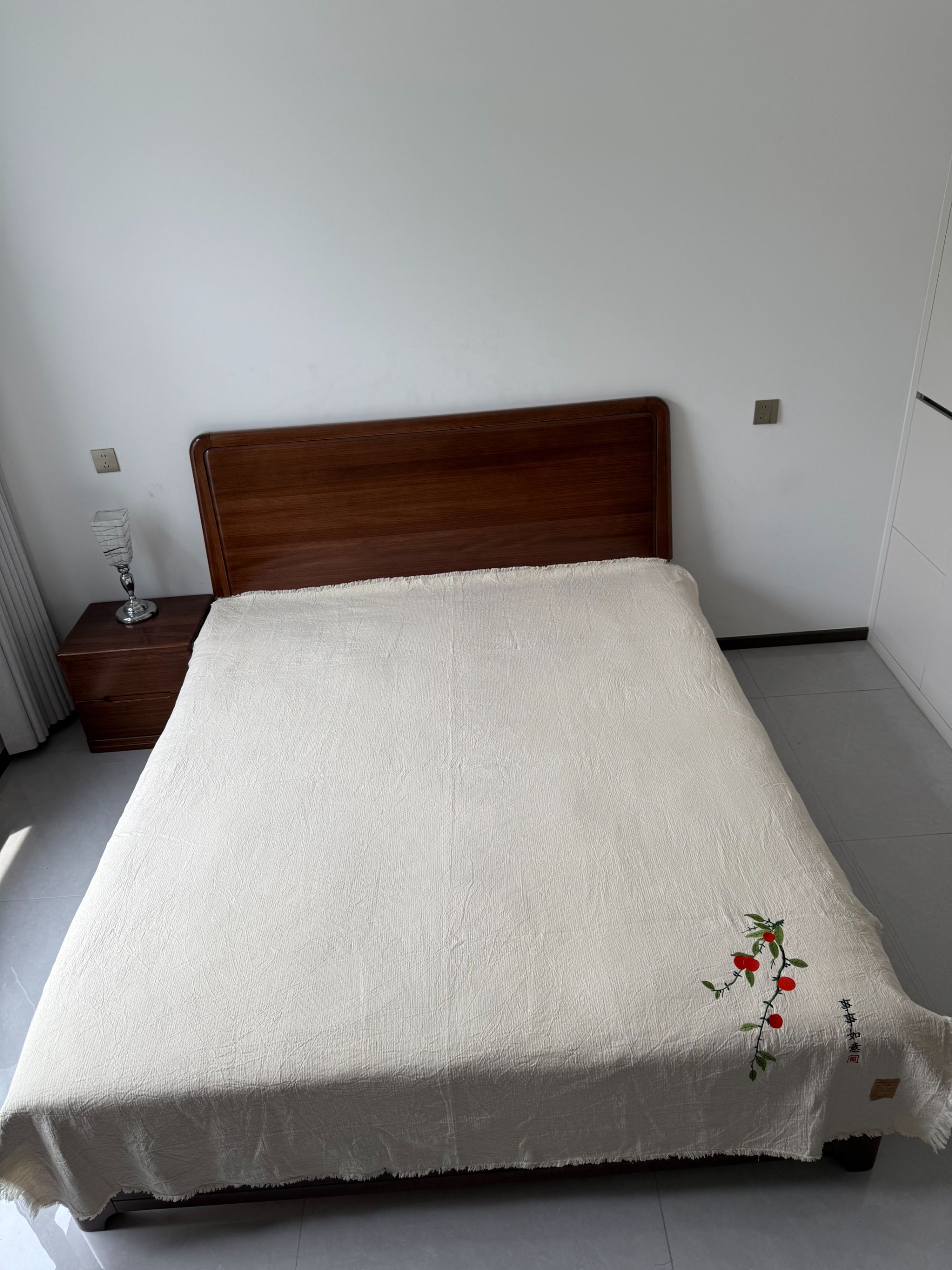 （柿柿如意盖毯200✕230cm送同款枕巾）透气亲肤四季通用床盖沙发毯