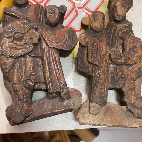 李***）木雕木头木头2个40