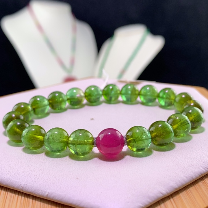 双色碧玺手链未镶嵌