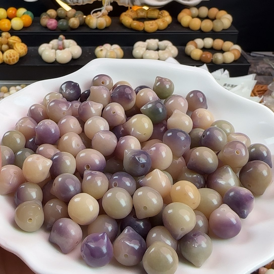 吊坠菩提根/象牙果卡11/12紫色猫头20颗➕20颗备珠