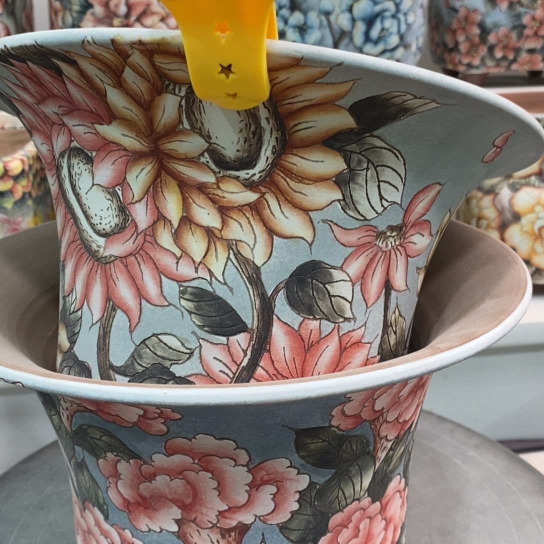 明***峰紫砂花盆水晶花盆309