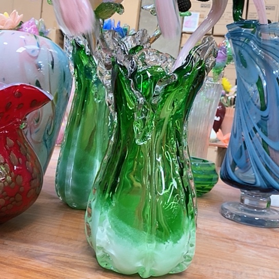 琉璃花瓶高27厘米口径11厘米