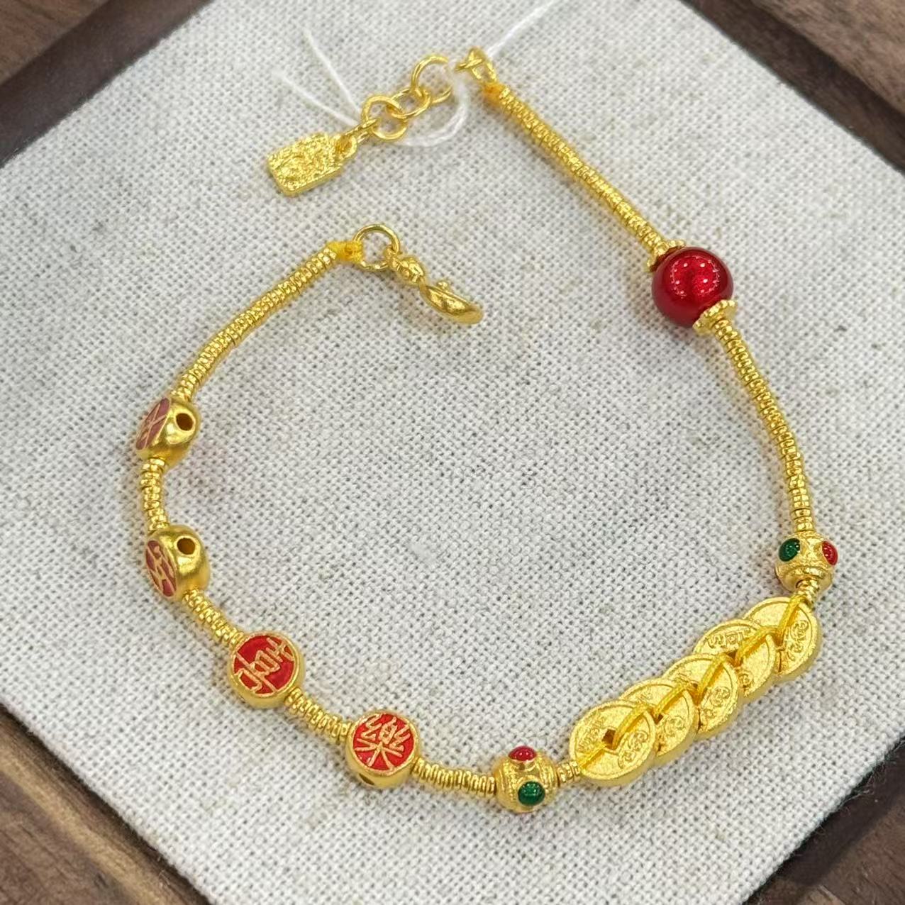 Z【平安喜乐五帝币】足金999首饰