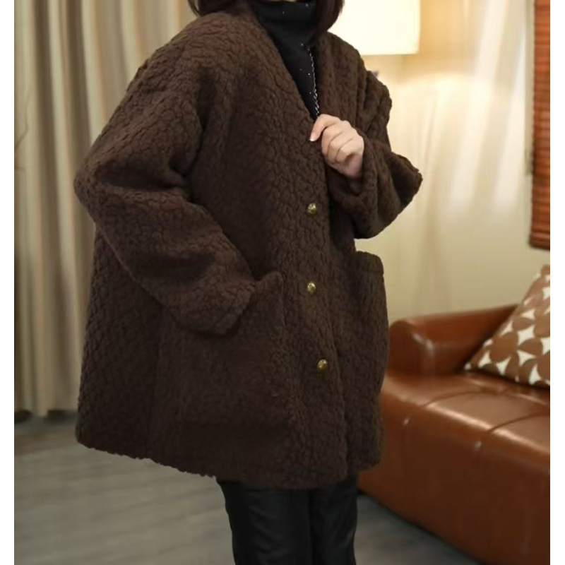 【珊珊家】新款保暖洋气百搭颗粒绒外套
