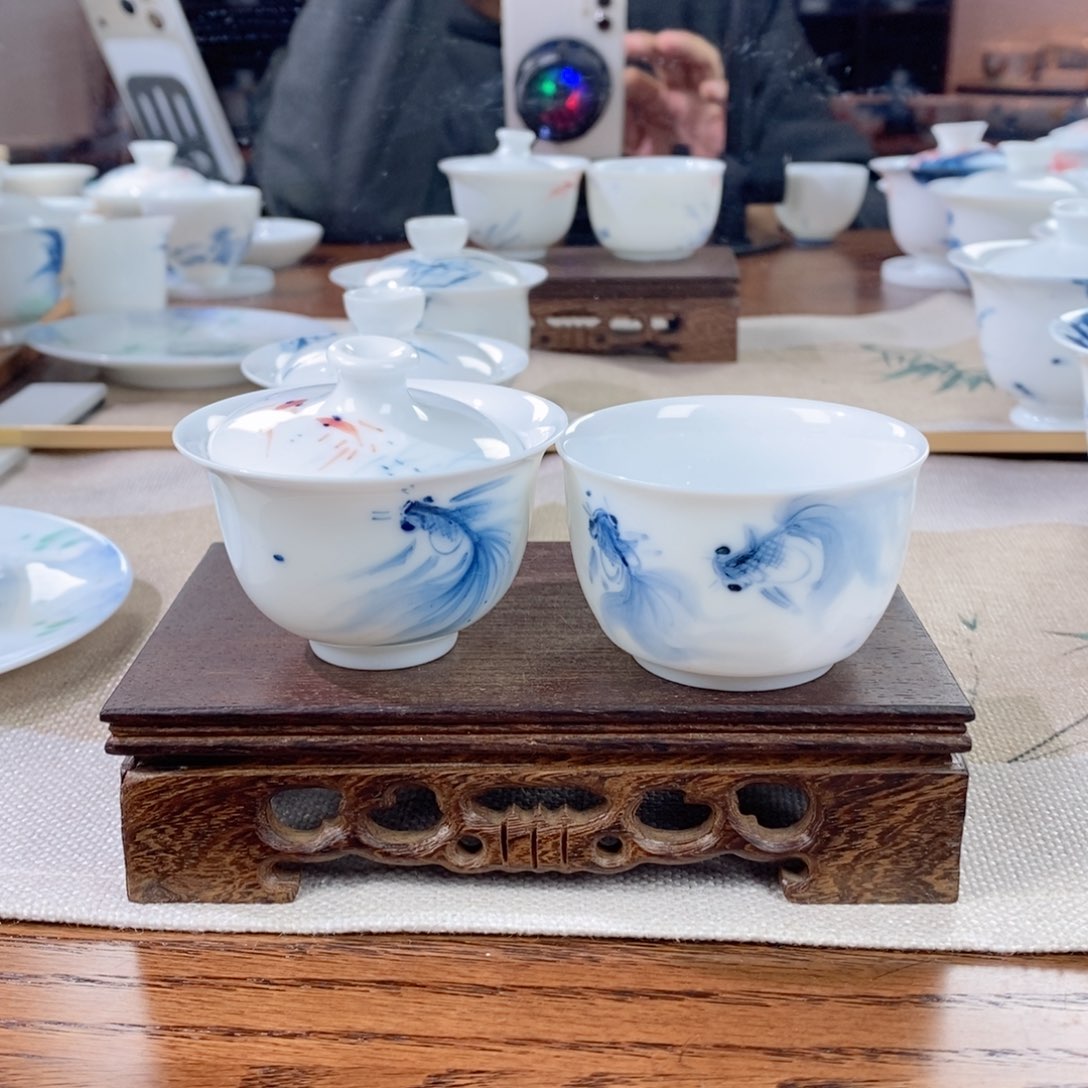 金鱼盖碗套装哈哈80cc