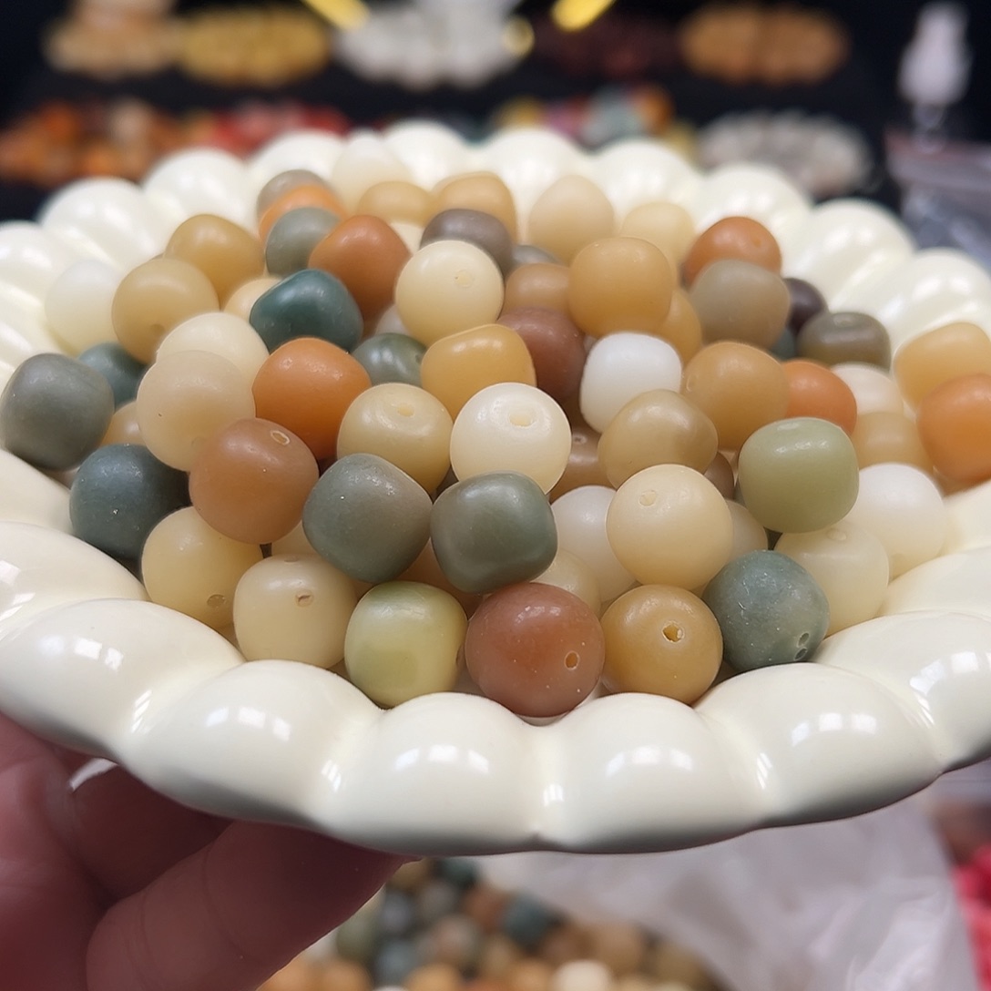 菩提根/象牙果手串卡13油膏料老料多宝桶120颗