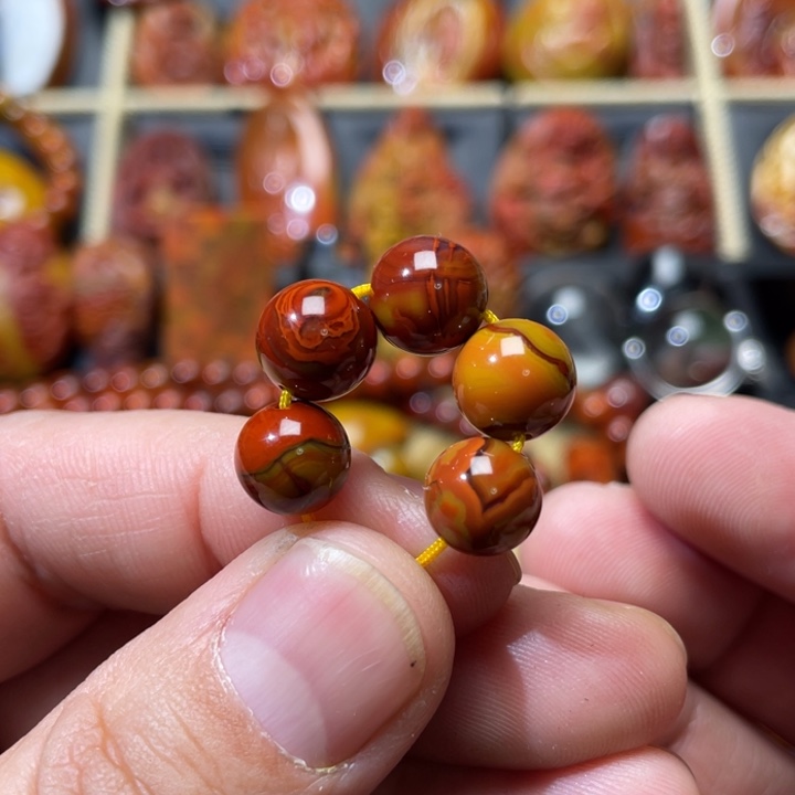 玛瑙/玉髓战国红圆珠未镶嵌孤*瘾