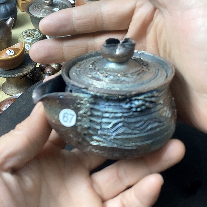 杯手工粗陶、柴烧茶器