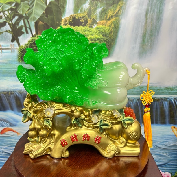 招财纳福白菜摆件客厅玄关吧台多场景装饰开业送礼佳品