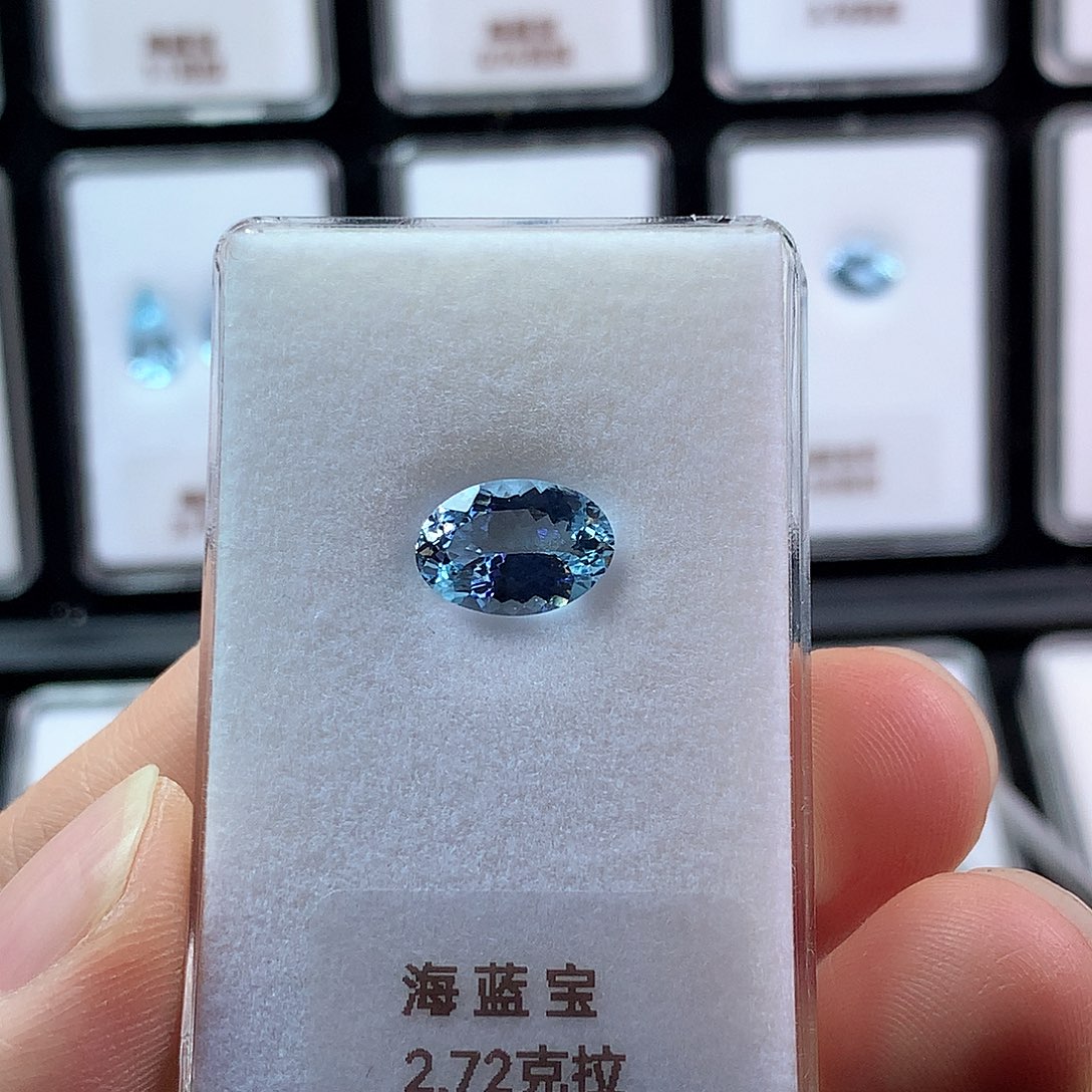 海蓝宝石裸石未镶嵌2.72克拉