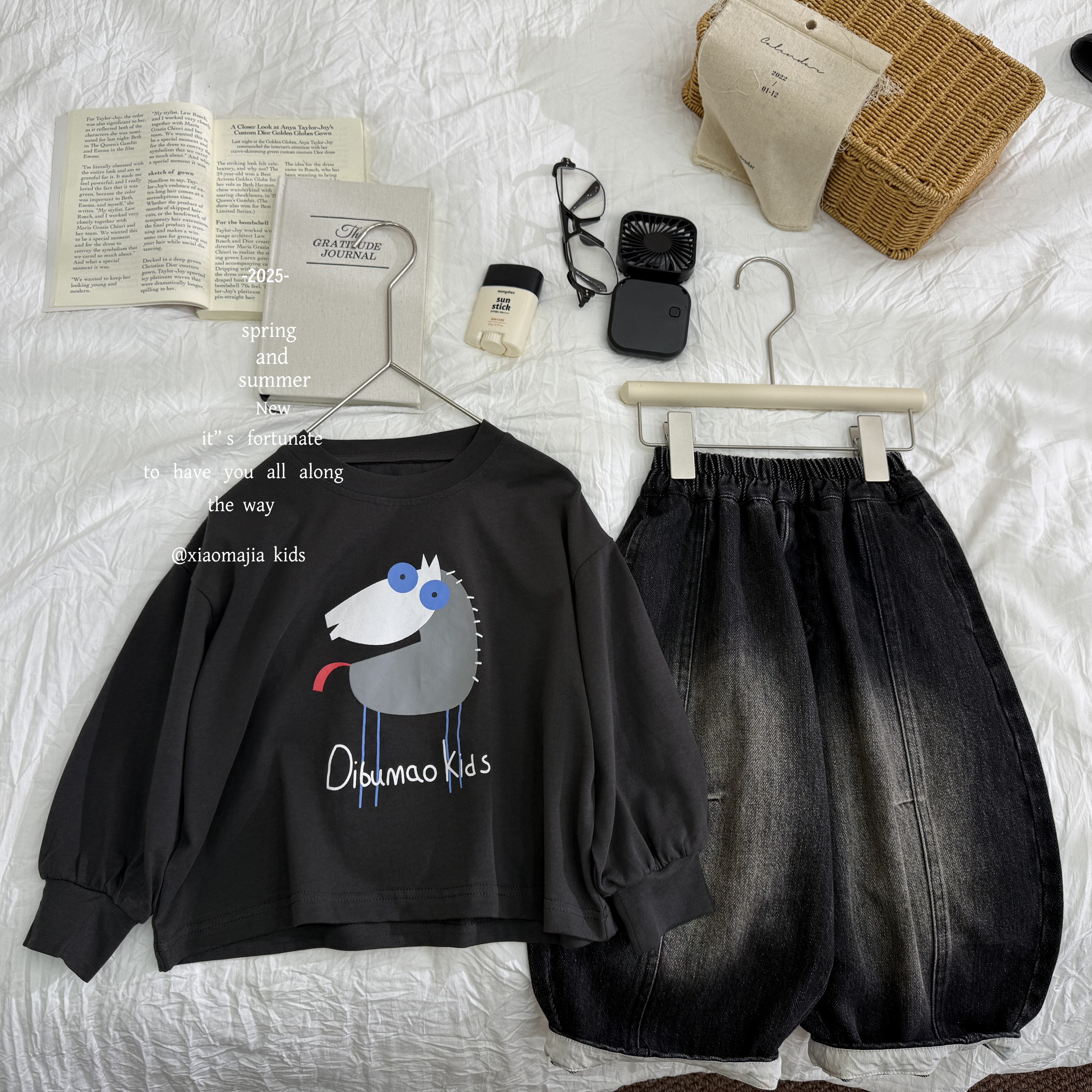 小马家2025秋款儿童韩版卫衣D-6389潮酷打底衫潮流时尚宽松百搭