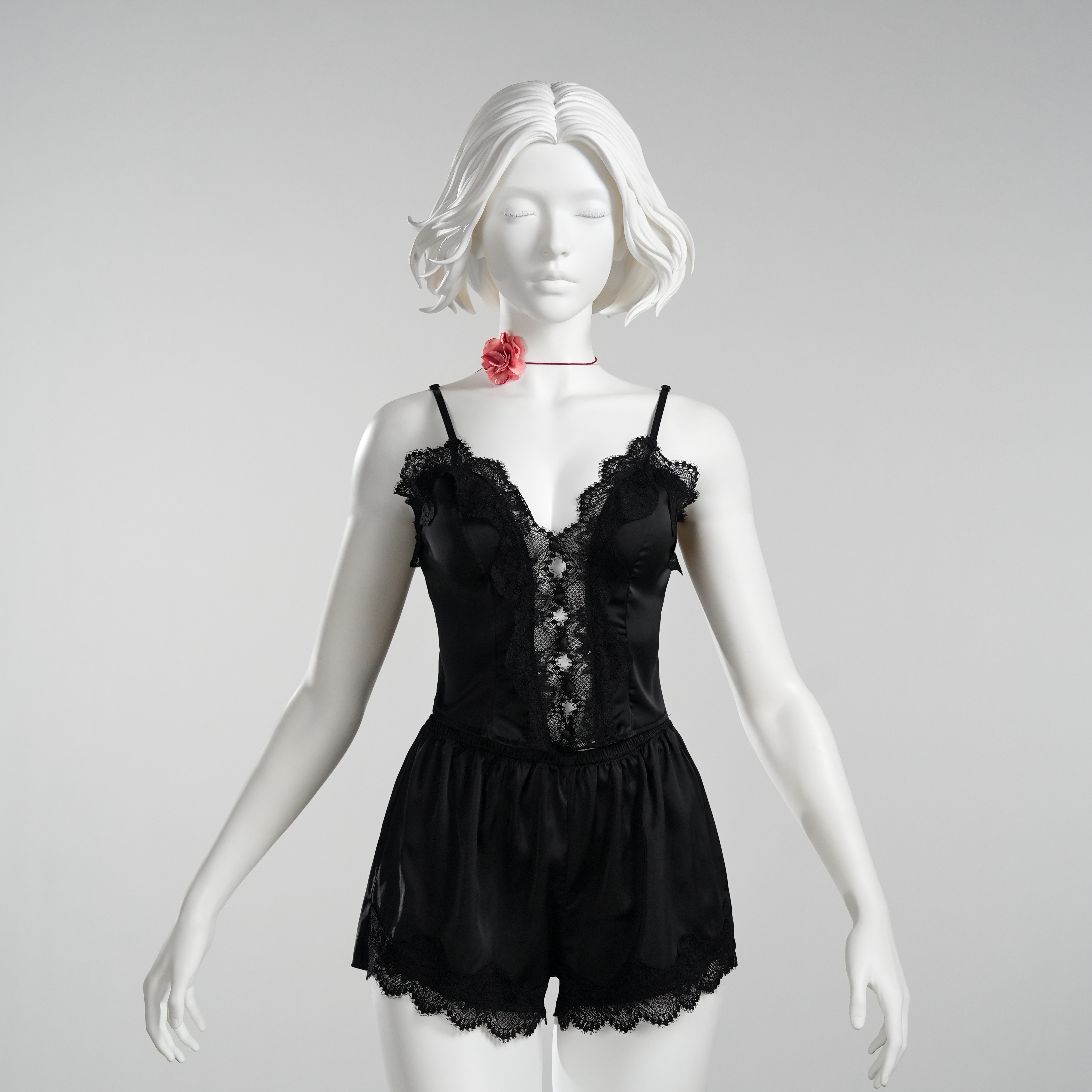 招惹【80-140斤】GR法式气质高级显瘦修身孕家居服套大码睡裙 4583