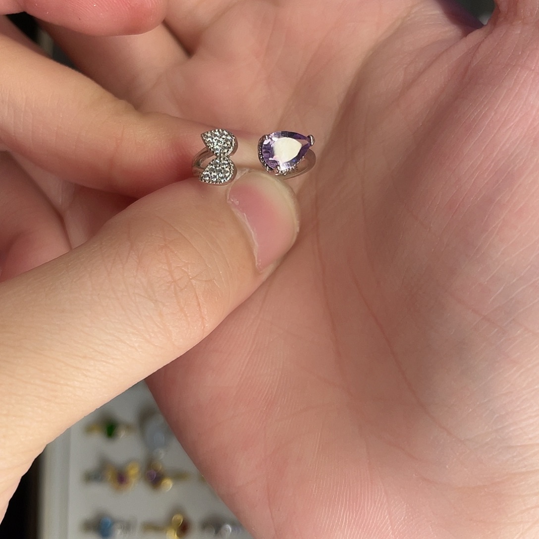 戒指紫晶银S925镶嵌
