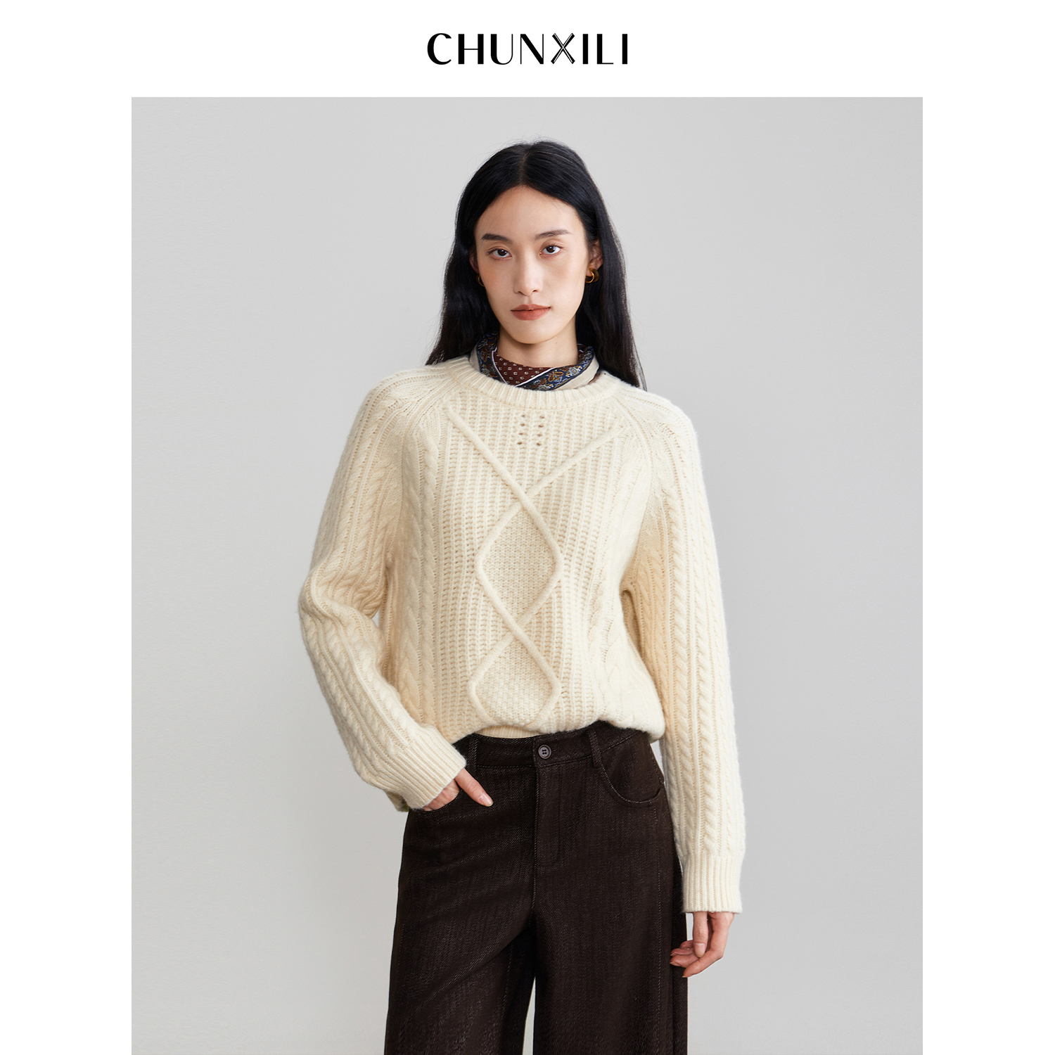 【爱尔兰】CHUNXILI/春熙里 秋冬简约气质百搭毛衣DC0M54109