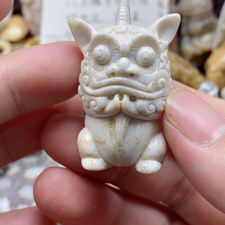 硅化珊瑚（珊瑚玉）颈饰未镶嵌