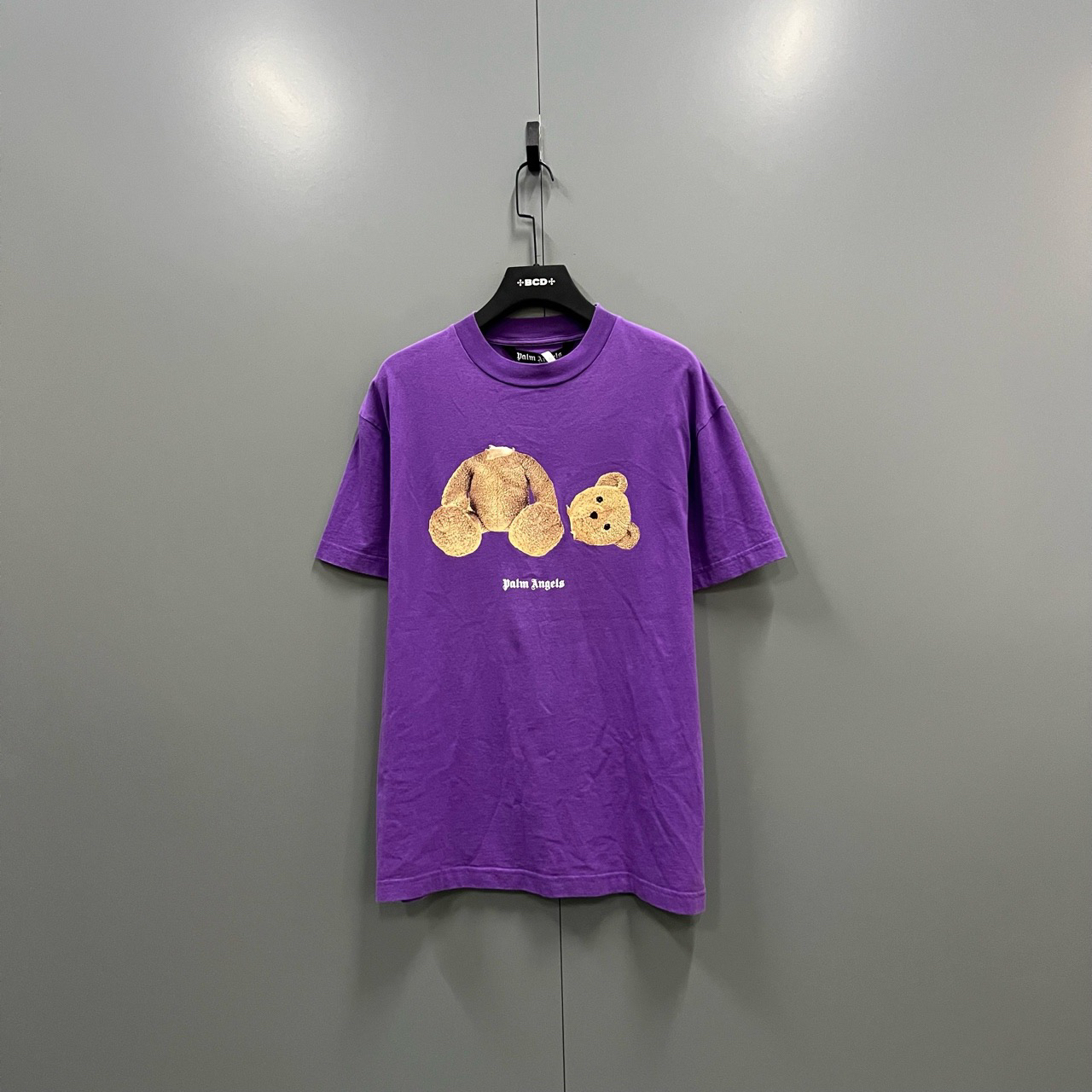 95新  （cc）Palm Angels 紫色断头熊印花短袖 L码