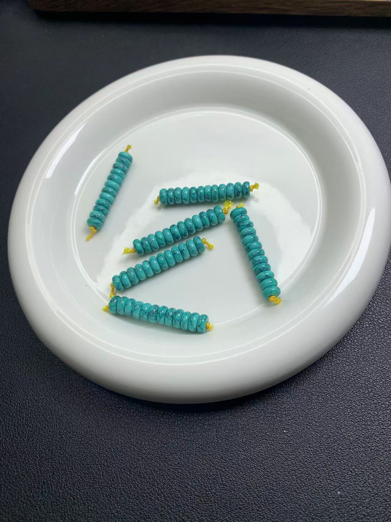  湖北原矿纯手工特色高瓷原石精工网花隔片6mm