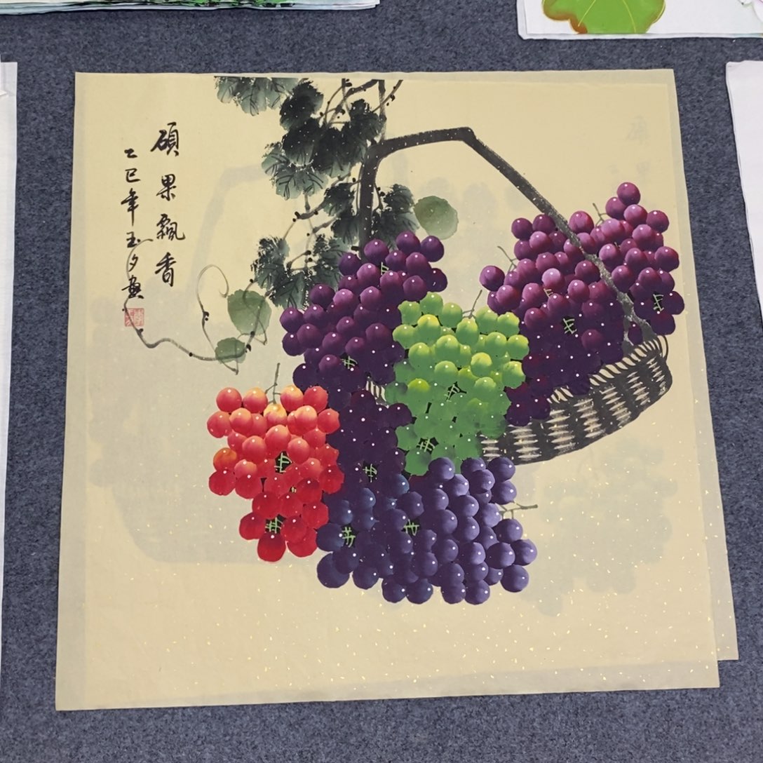 国画尺寸68✖️68精品斗方手绘画