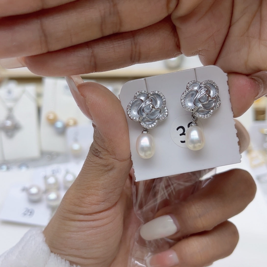 青***呀戒指合金淡水珍珠