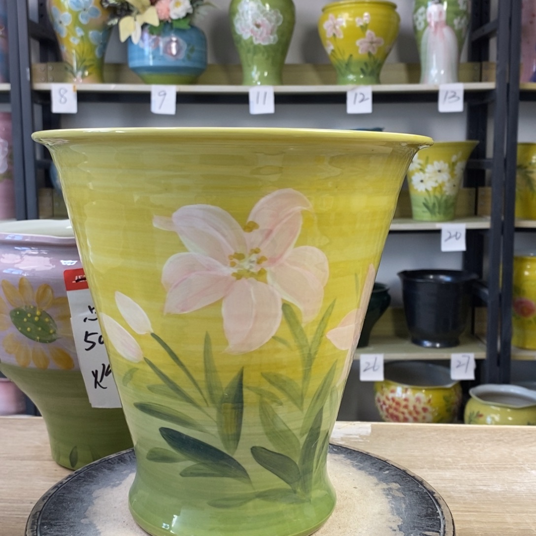 景德镇手工手绘陶瓷花盆