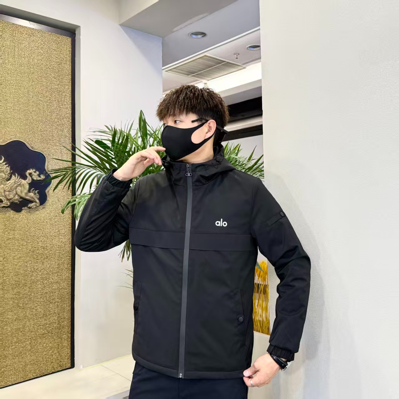 专柜品质男士潮流连帽冬季秋季通勤风加厚春秋痞帅工装夹克休闲