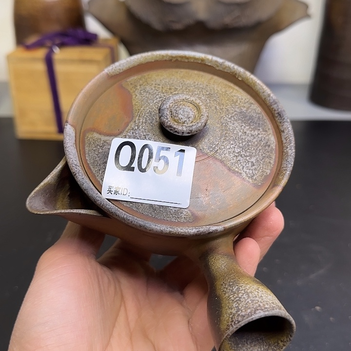 备前烧作品备小西陶古早期侧把壶