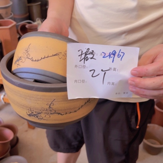 紫砂花盆花卉工艺