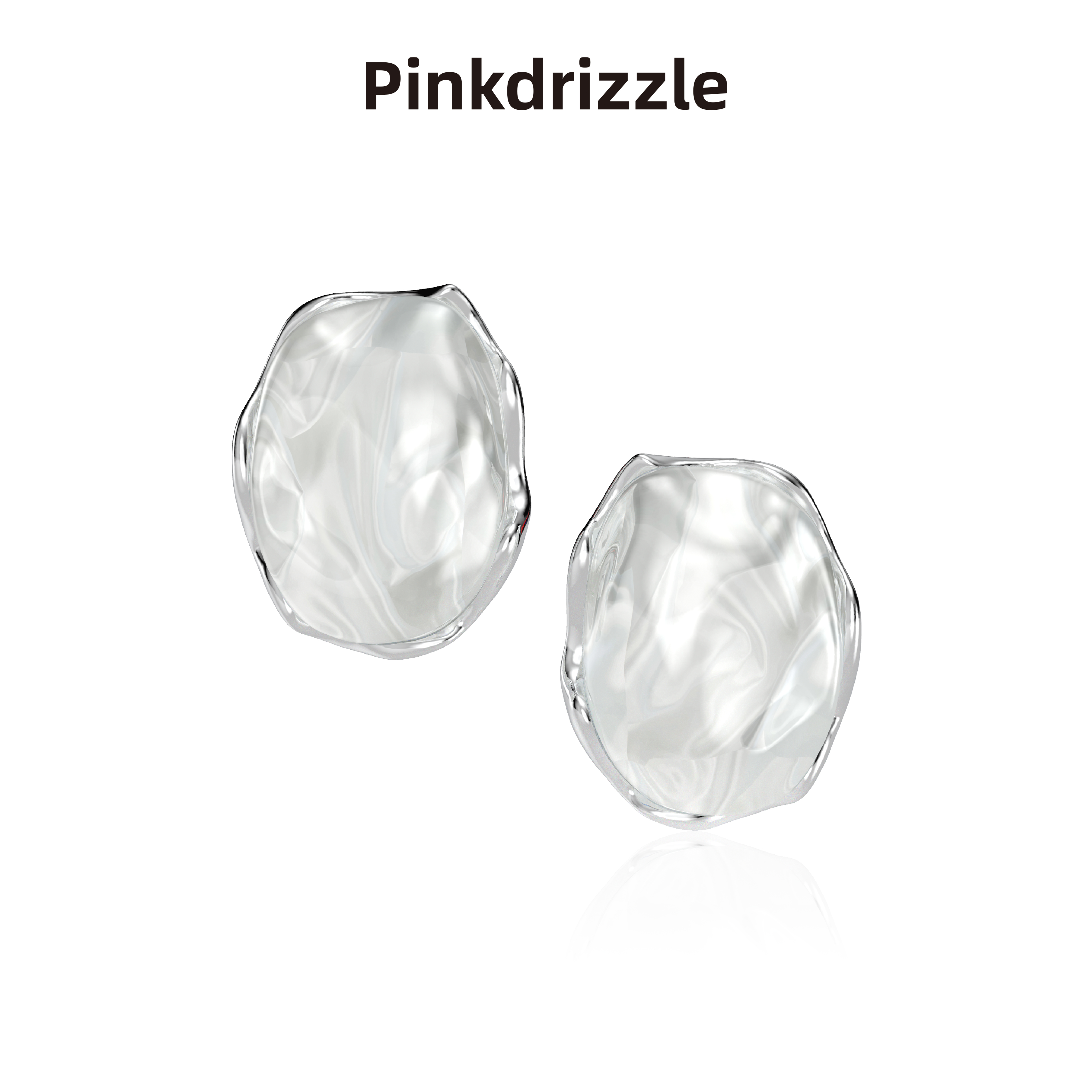 Pinkdrizzle 铜合金耳饰 塞蒂娜之泉耳饰气质百搭轻奢设计感耳钉