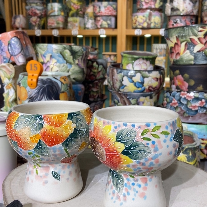 红陶景德镇艺术手绘作品
